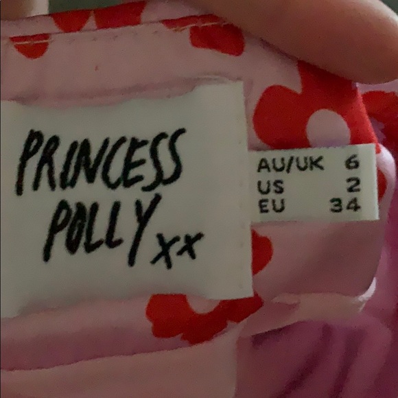 Princess Polly pink and red flowery silk - Picture 5 of 5
